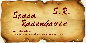 Staša Radenković vizit kartica